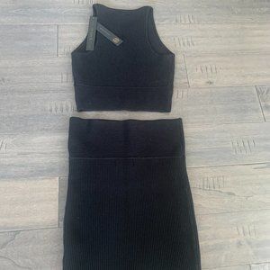 NWT | House of Harlow 1960 Black Stretch Skirt & Top Set – Size Small